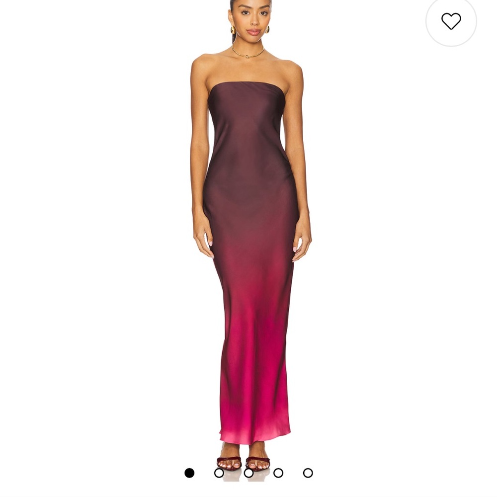 Rococo Sand Strapless Maxi Dress in Wine Small